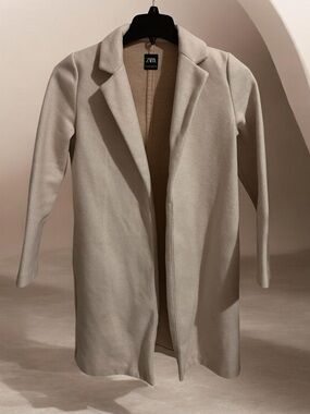 Zara Beige Open Front Long Coat